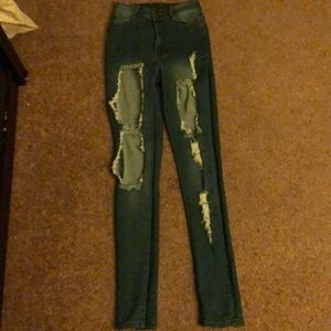 Dark Washed High Waisted Jeans